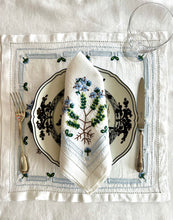 Load image into Gallery viewer, B) Blue Floral Napkin and Placemat Set SOLD OUT