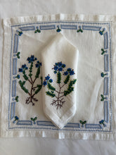 Load image into Gallery viewer, B) Blue Floral Napkin and Placemat SET