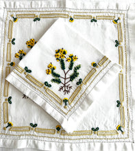 Load image into Gallery viewer, A) Yellow Floral Napkin SOLD OUT
