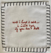 Load image into Gallery viewer, K) " and i said, and i thought i said, and i should have said" ... Cocktail Napkins ( Set of 12)