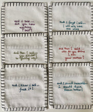 Load image into Gallery viewer, K) " and i said, and i thought i said, and i should have said" ... Cocktail Napkins ( Set of 12)