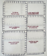 Load image into Gallery viewer, N) Love Songs... Cocktail Napkins ( Set of 6)