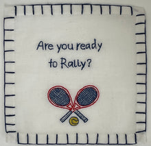 Load image into Gallery viewer, L) Let's have a smashing time Cocktail Napkins (Set of 6) Tennis Theme