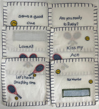 Load image into Gallery viewer, L) Let's have a smashing time Cocktail Napkins (Set of 6) Tennis Theme