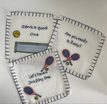 Load image into Gallery viewer, L) Let's have a smashing time Cocktail Napkins (Set of 6) Tennis Theme