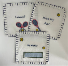 Load image into Gallery viewer, L) Let's have a smashing time Cocktail Napkins (Set of 6) Tennis Theme