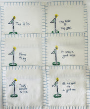 Load image into Gallery viewer, M) "Talk Birdie to Me "... Cocktail Napkins ( Set of 6) GOLF THEME
