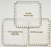 Load image into Gallery viewer, O) No Mean People Here... Cocktail Napkins (set of 6)

